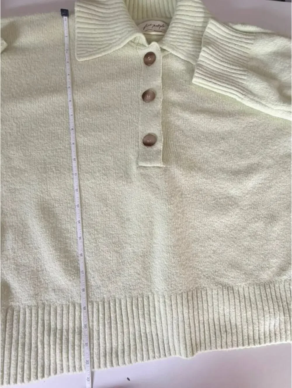 NWT Free People Matcha Melange Lime Green Knit Sweater Size XL